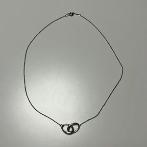 Tiffany & Co sterling silver interlocking ring necklace